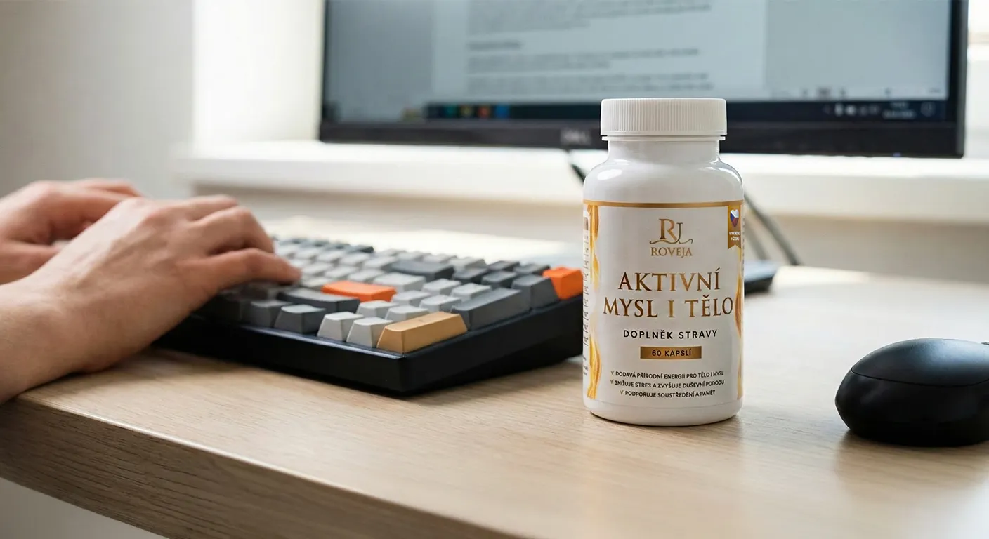 Doplněk stravy Aktivní mysl i tělo – podpora soustředění, energie a produktivity